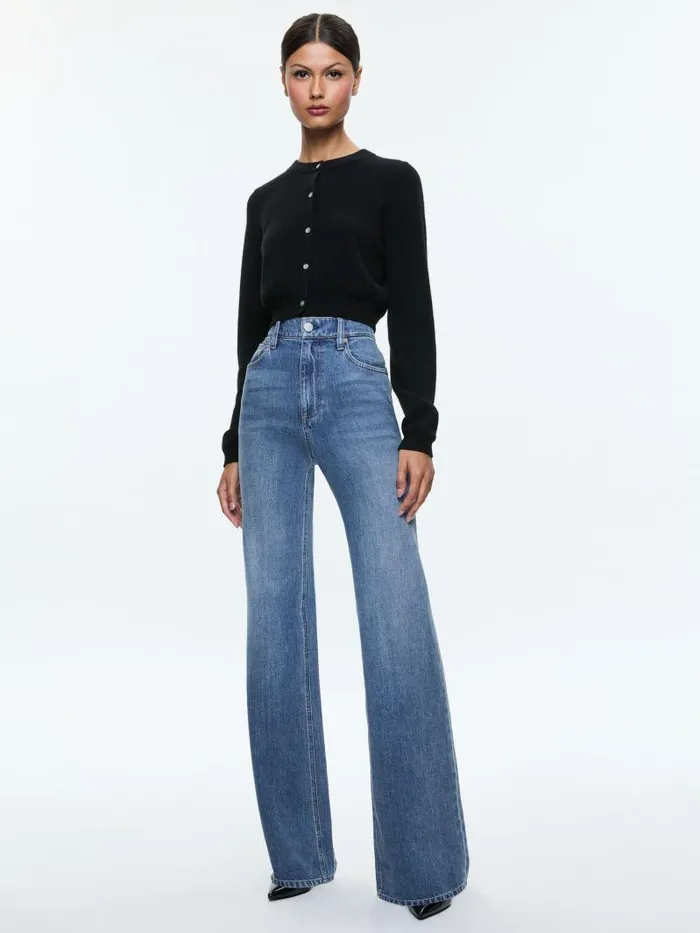 Alice Olivia WEEZY FULL LENGTH JEAN Avery Blue Women Pants