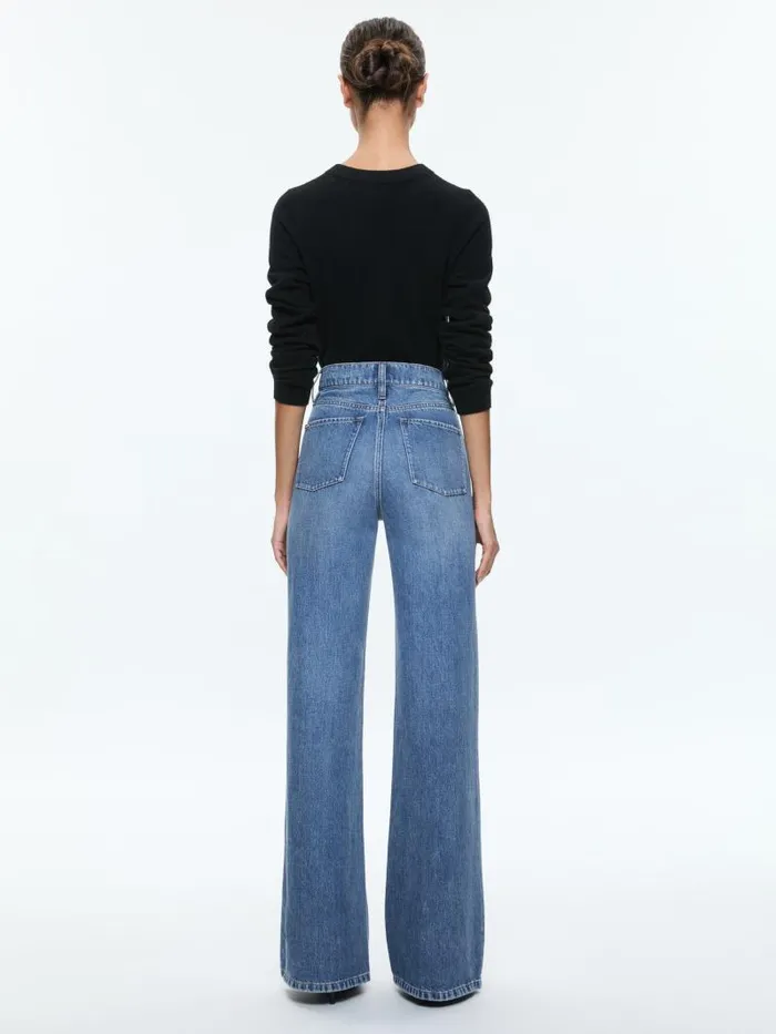 Alice Olivia WEEZY FULL LENGTH JEAN Avery Blue Women Pants