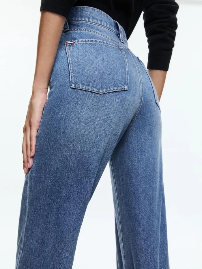 Alice Olivia WEEZY FULL LENGTH JEAN Avery Blue Women Pants