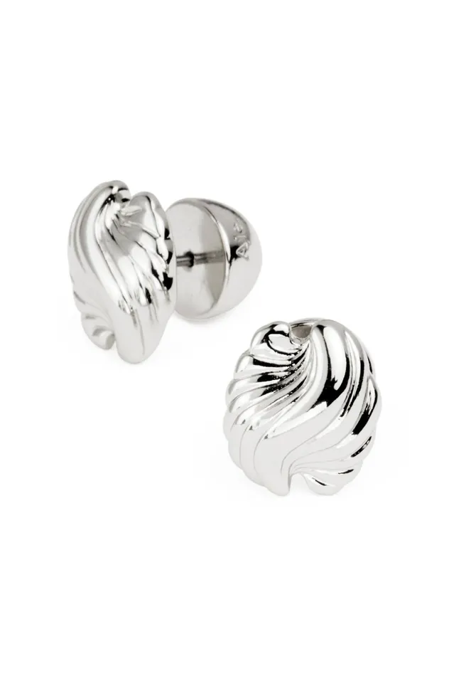 Alina Mini Clamshell Earring Silver Women Aje Jewelry