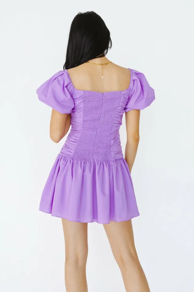 Amberly Mini Dress Lavender Women Bohme Dresses