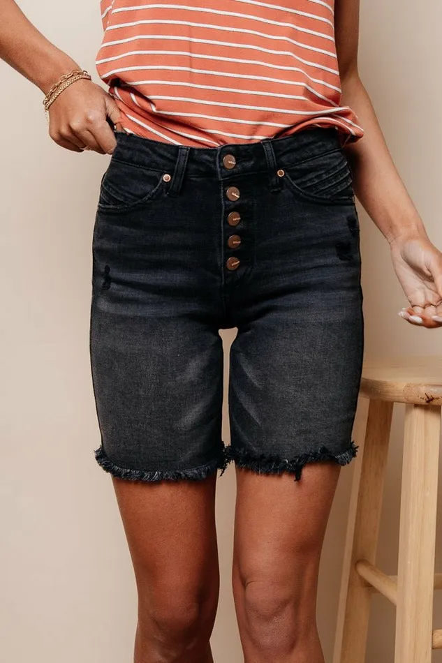 Anita Buttonfly MidThigh Shorts 8211 FINAL SALE Charcoal Women Bohme Shorts