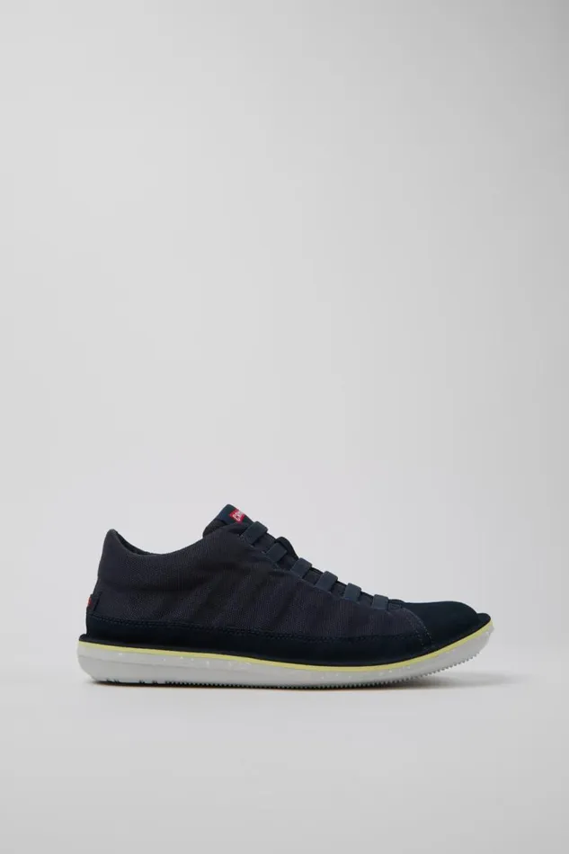 Ankle Boots Men Camper Beetle Blue Recycled Cotton And Nubuck Ankle Boots