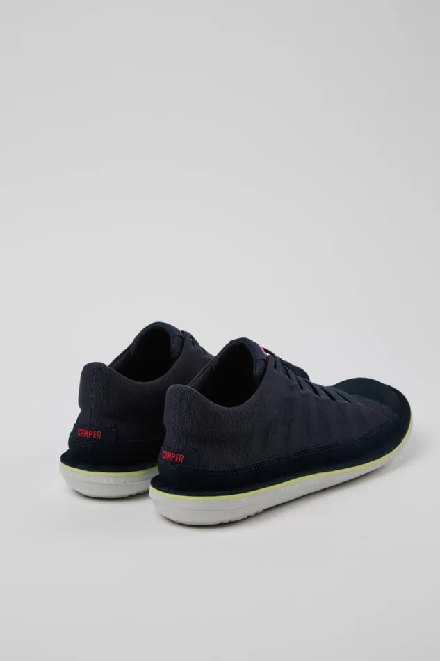 Ankle Boots Men Camper Beetle Blue Recycled Cotton And Nubuck Ankle Boots