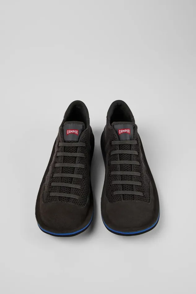 Ankle Boots Men Camper Beetle Gray TextileNubuck Basket Bootie