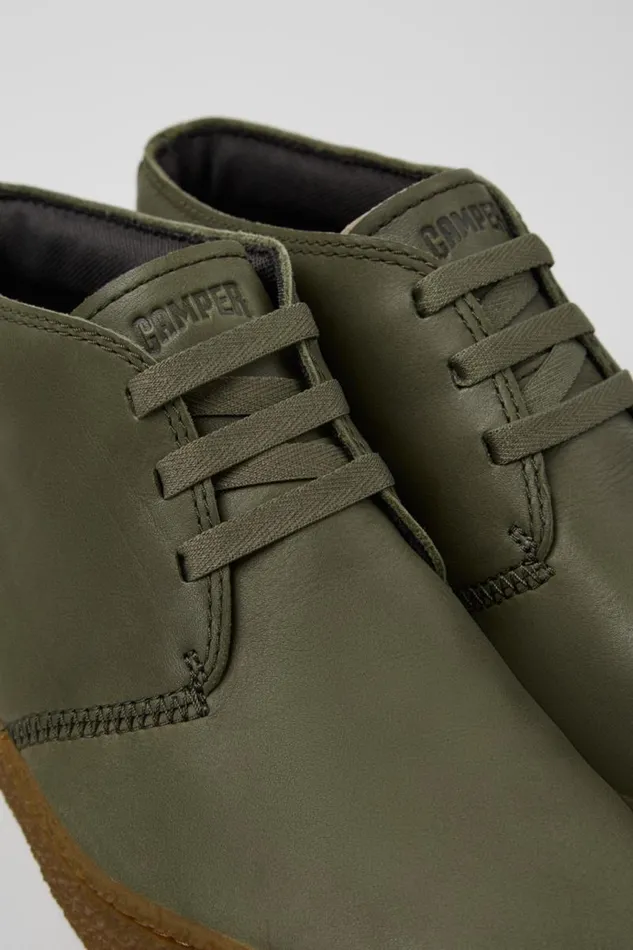 Ankle Boots Men Camper Peu Terreno Green Leather Ankle Boots