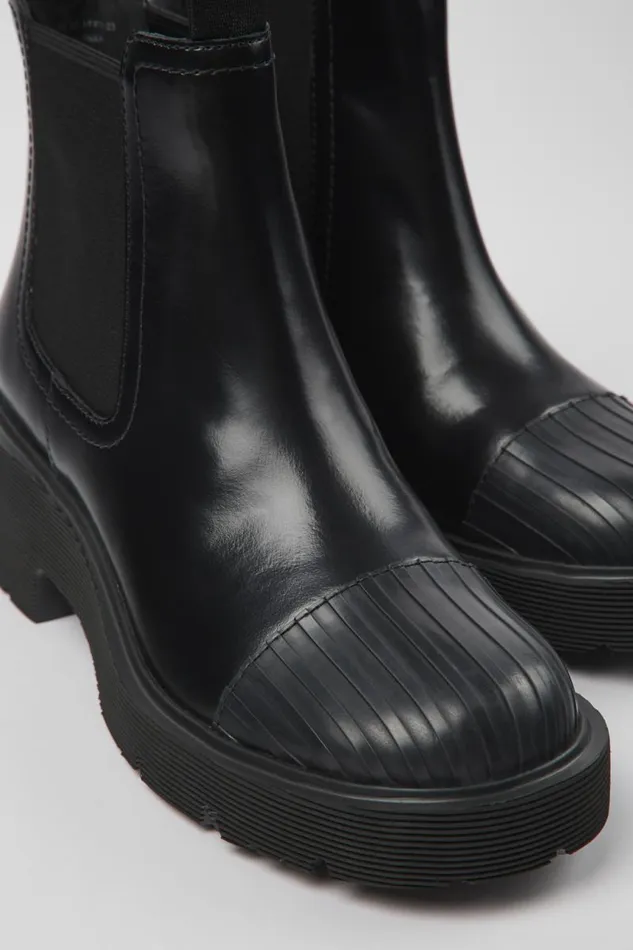 Ankle Boots Women Camper Milah Black Leather Chelsea Boots