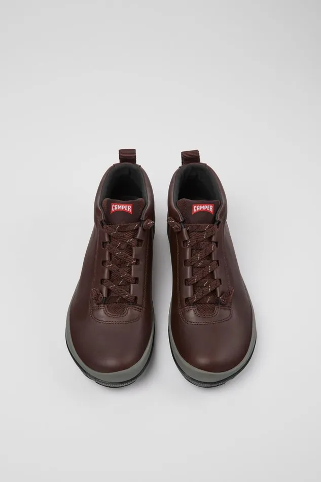 Ankle Boots Women Camper Peu Pista GORETEX Burgundy Leather Sneakers Ankle Boots Women Camper Peu Pista GORETEX Burgundy Leather Sneakers