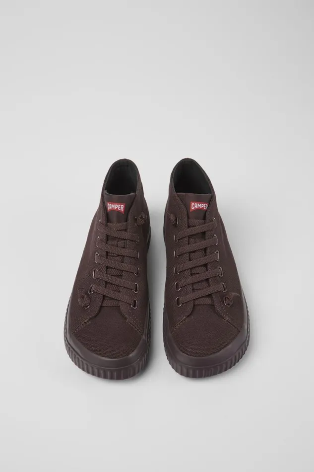 Ankle Boots Women Camper Peu Roda Burgundy Recycled Cotton Sneakers