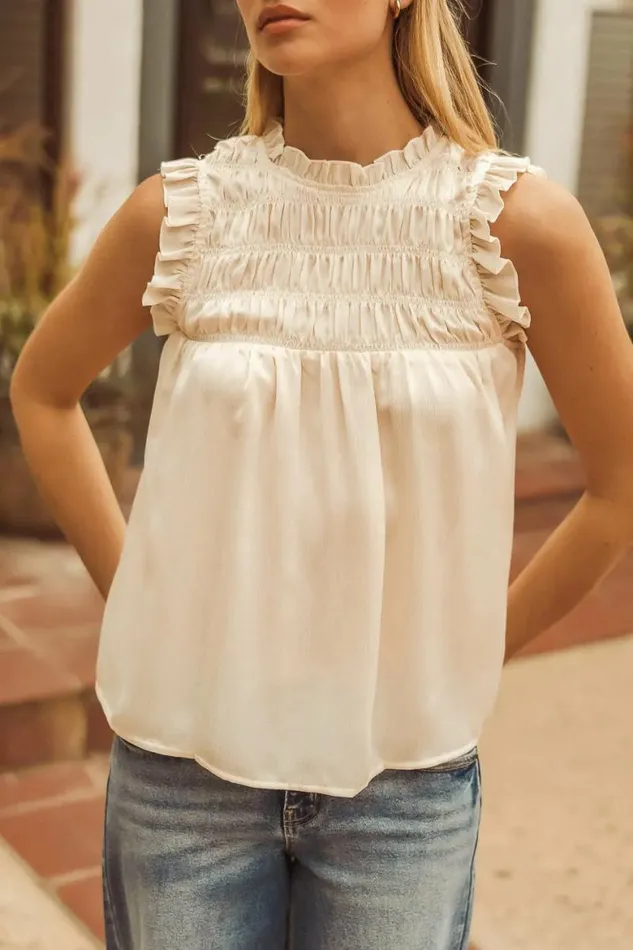 Arabella Blouse 8211 FINAL SALE Cream Women Bohme Tops