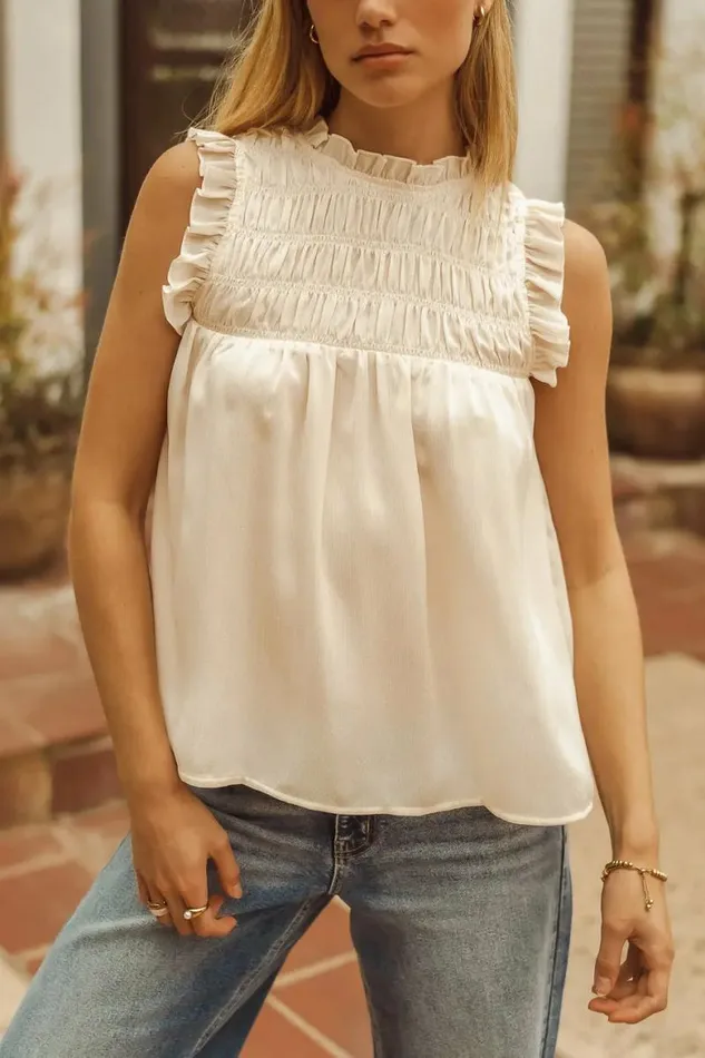 Arabella Blouse 8211 FINAL SALE Cream Women Bohme Tops