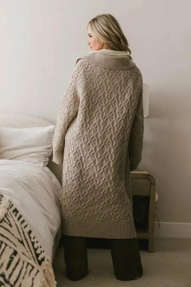 Arabella Long Cardigan Oatmeal Women Bohme Outerwear