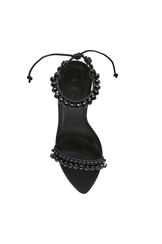Arinna Pearl Mid Heel Black Women Aje Shoes