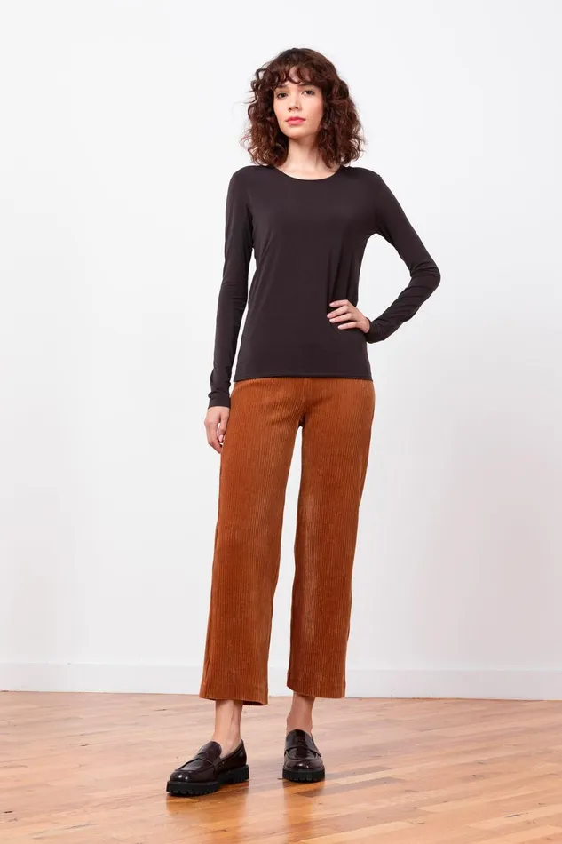 Avenue Montaigne ALEX Corduroy Cognac Women Pants