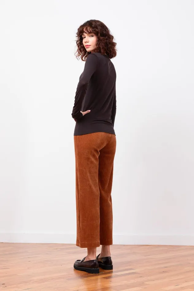 Avenue Montaigne ALEX Corduroy Cognac Women Pants