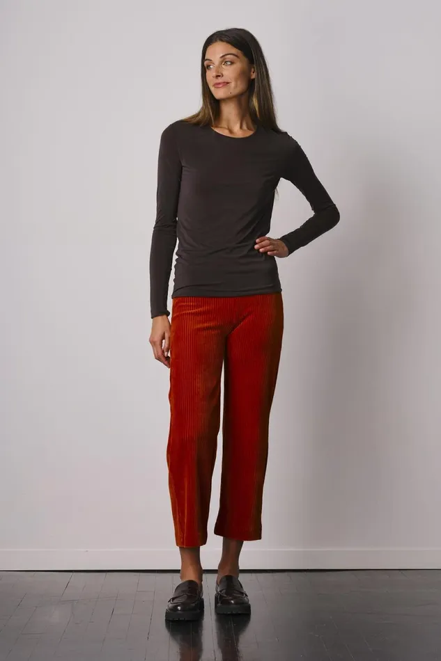 Avenue Montaigne ALEX Corduroy Rust Women Pants
