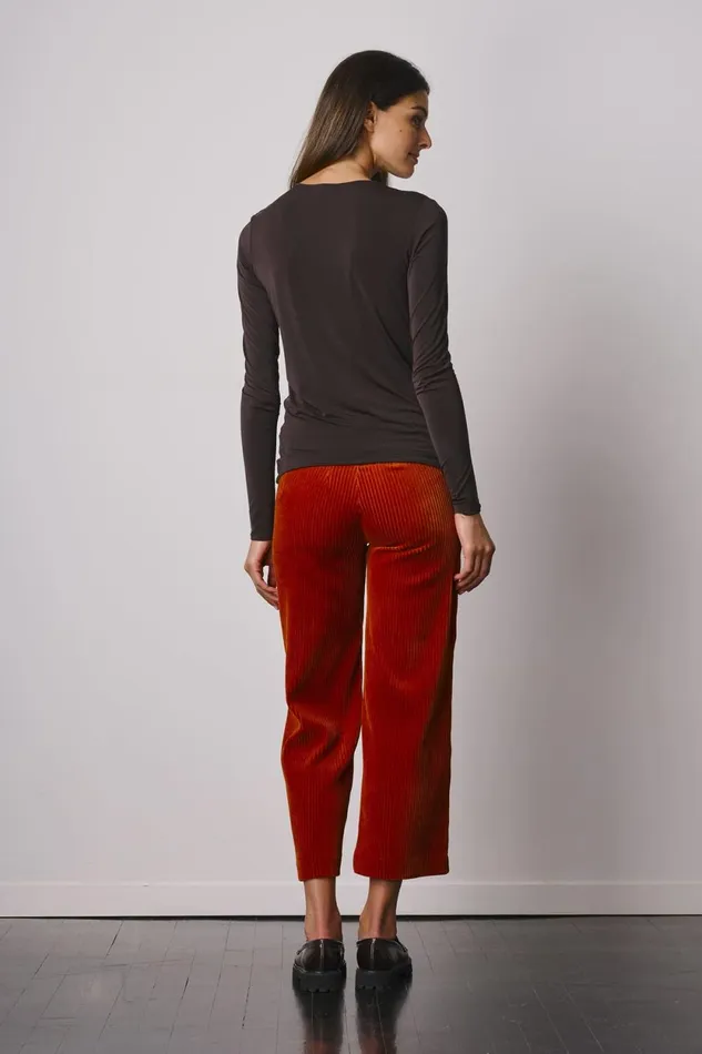 Avenue Montaigne ALEX Corduroy Rust Women Pants Avenue Montaigne ALEX Corduroy Rust Women Pants