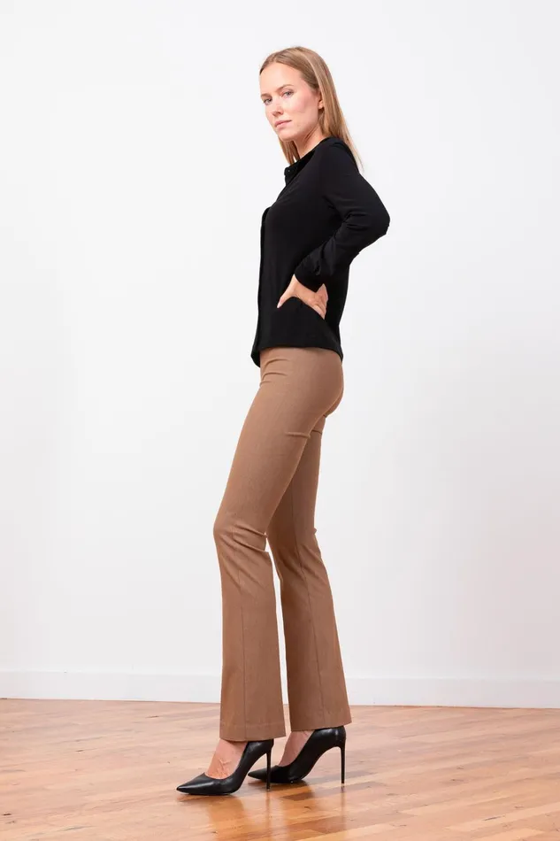 Avenue Montaigne BECCA Flannel Camel Women Pants Avenue Montaigne BECCA Flannel Camel Women Pants