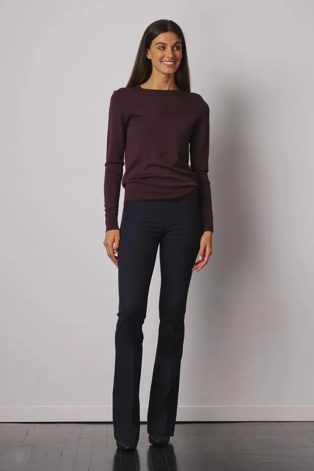 Avenue Montaigne BELLINI Flannel Navy Women Pants
