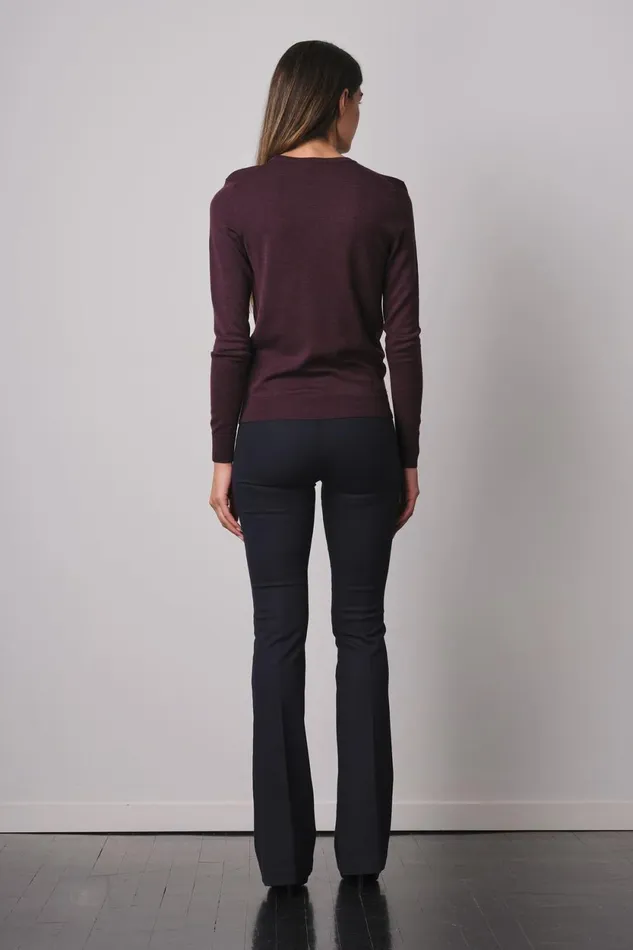 Avenue Montaigne BELLINI Flannel Navy Women Pants Avenue Montaigne BELLINI Flannel Navy Women Pants