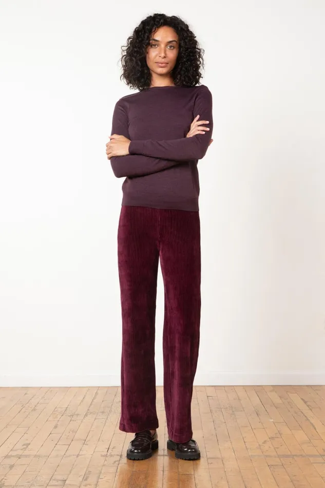 Avenue Montaigne FLAVIA Corduroy Shiraz Women Pants