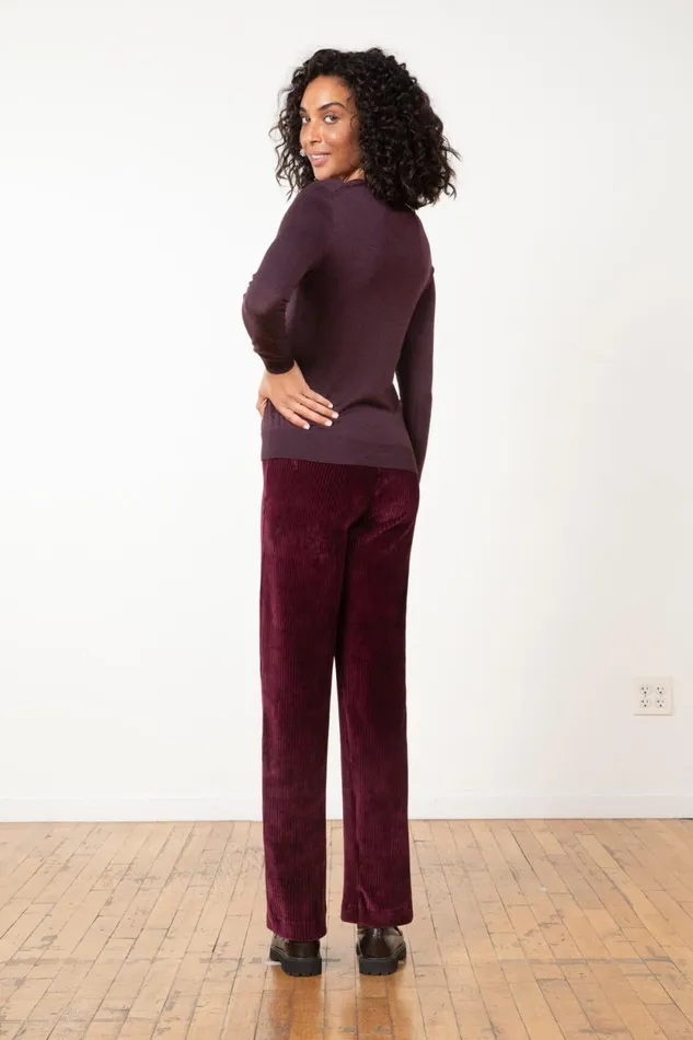 Avenue Montaigne FLAVIA Corduroy Shiraz Women Pants