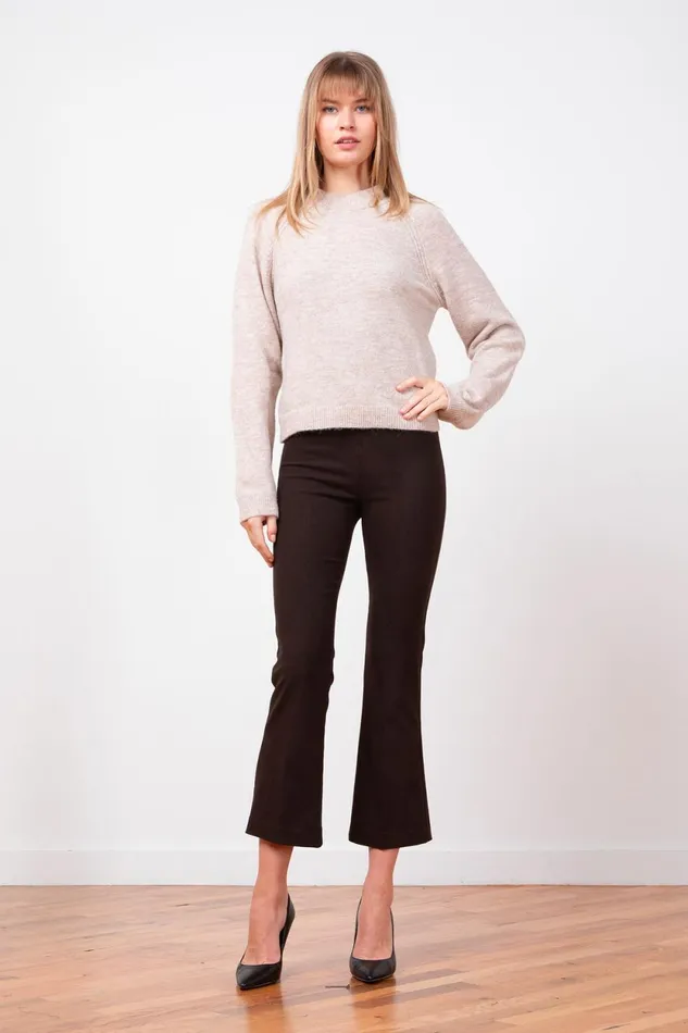 Avenue Montaigne LEO Flannel Brown Women Pants