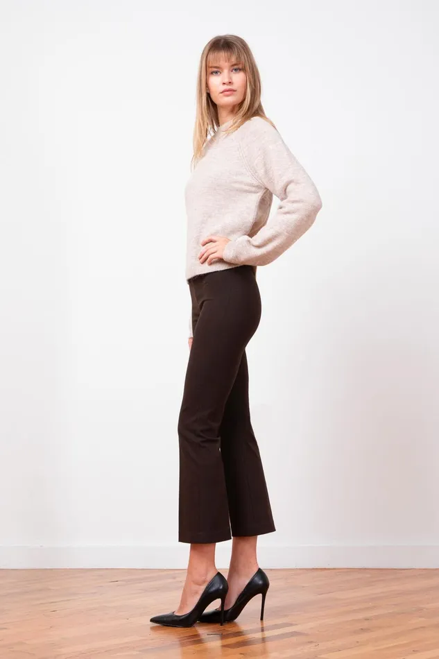Avenue Montaigne LEO Flannel Brown Women Pants