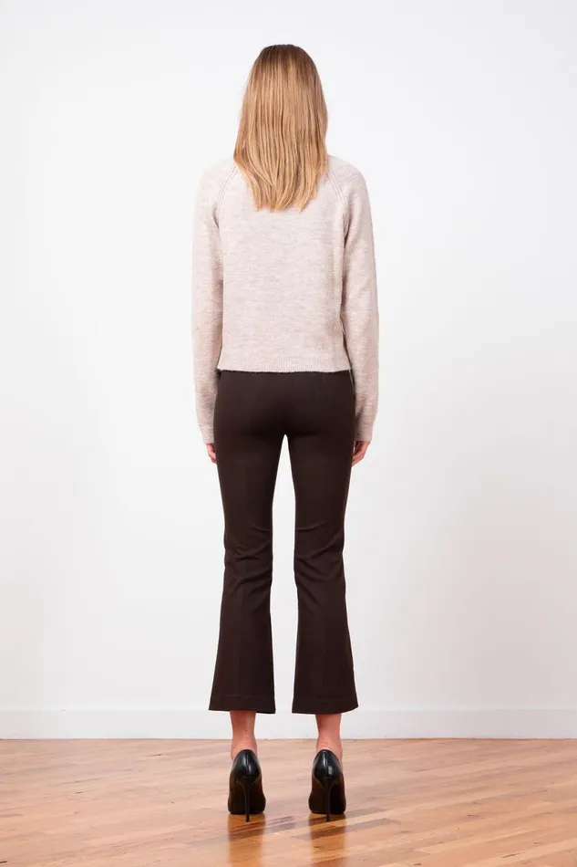 Avenue Montaigne LEO Flannel Brown Women Pants