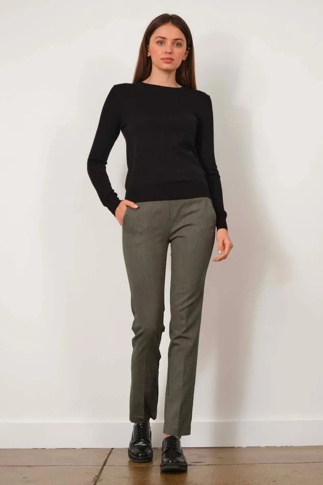 Avenue Montaigne LOUIS Chevron Taupe Women Pants