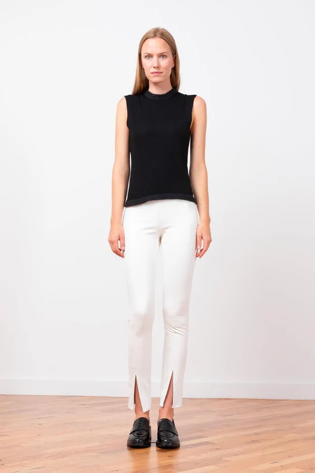Avenue Montaigne MAX Pleather OffWhite Women Pants