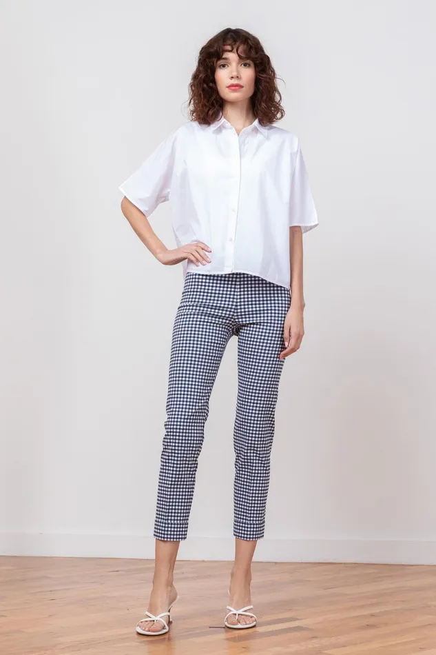Avenue Montaigne OLIVER Check Sailor Women Pants