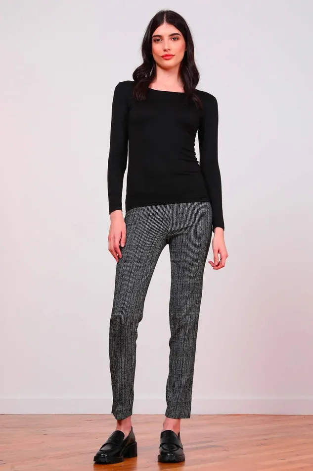 Avenue Montaigne PARS Tweed Check Women Pants