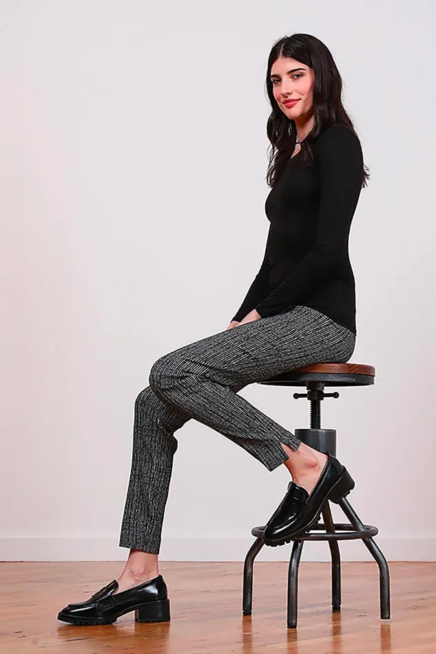 Avenue Montaigne PARS Tweed Check Women Pants Avenue Montaigne PARS Tweed Check Women Pants