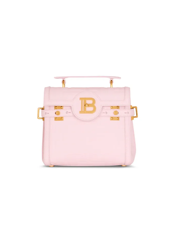 BBuzz 23 Bag In Grained PB Labyrinth Leather Pink Women Balmain Handbags