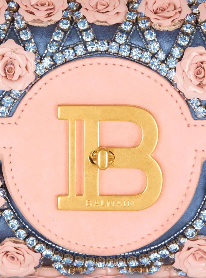BBuzz Pouch 23 Embroidered With Diamond And Roses Multicolor Women Balmain Clutches
