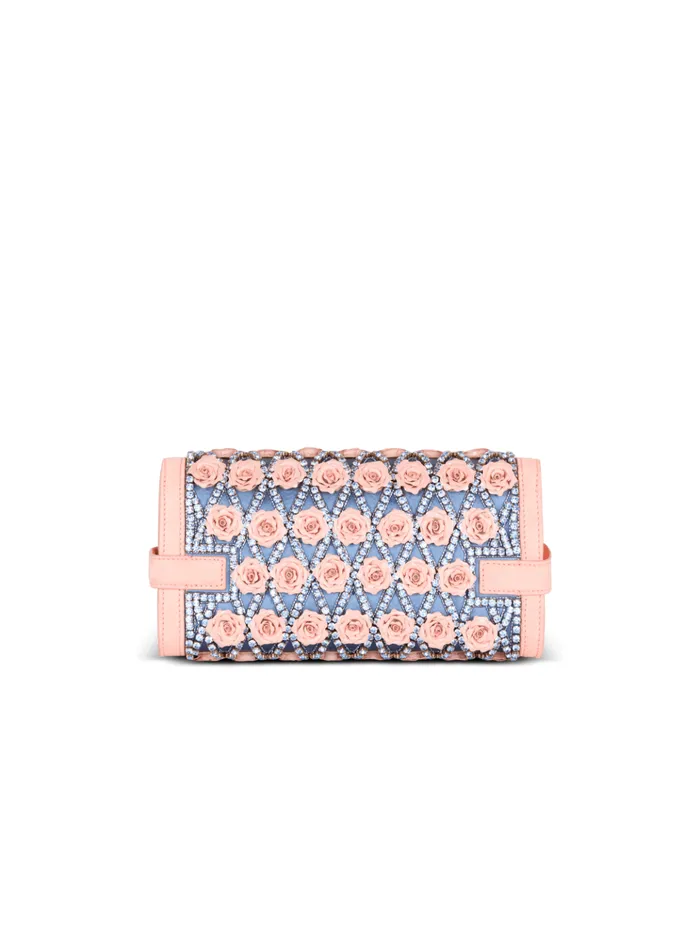 BBuzz Pouch 23 Embroidered With Diamond And Roses Multicolor Women Balmain Clutches