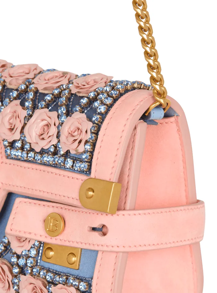 BBuzz Pouch 23 Embroidered With Diamond And Roses Multicolor Women Balmain Clutches