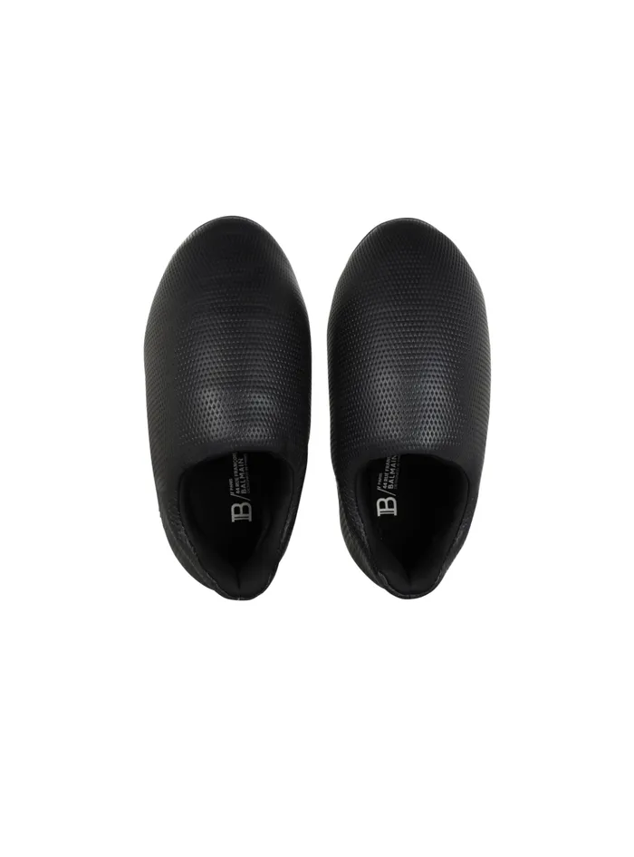 BCloud Sneakers In Embossed Leather Black Men Balmain Sneakers