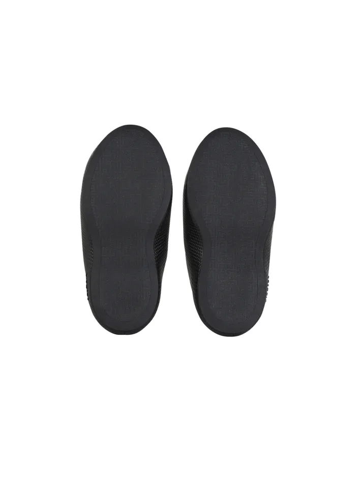 BCloud Sneakers In Embossed Leather Black Men Balmain Sneakers