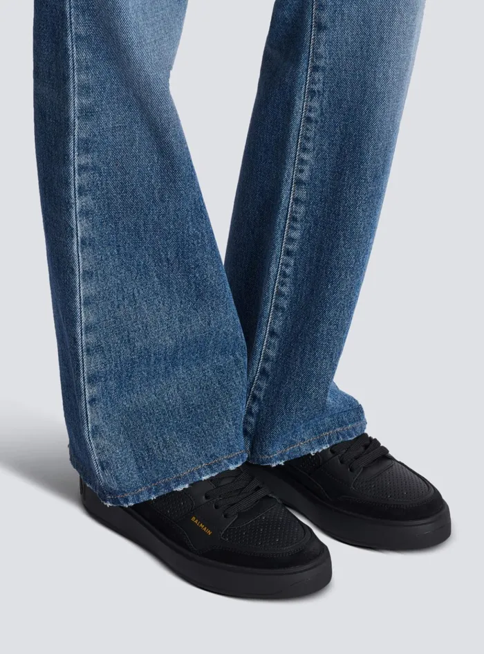 BCourt Flip Trainers In Calfskin Black Women Balmain Sneakers