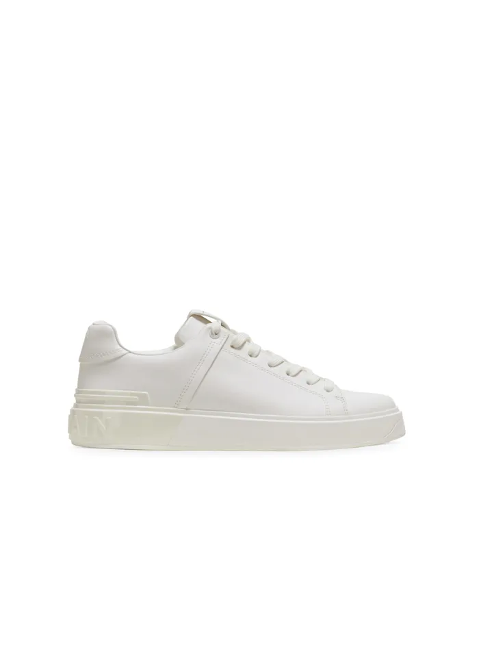 BCourt Trainers In Calfskin White Women Balmain Sneakers