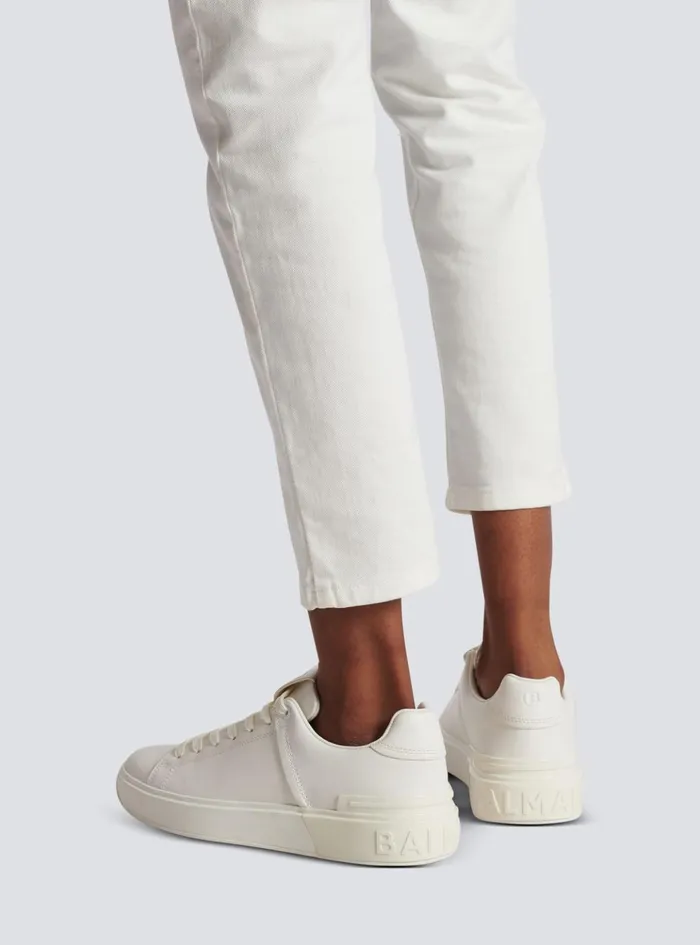 BCourt Trainers In Calfskin White Women Balmain Sneakers