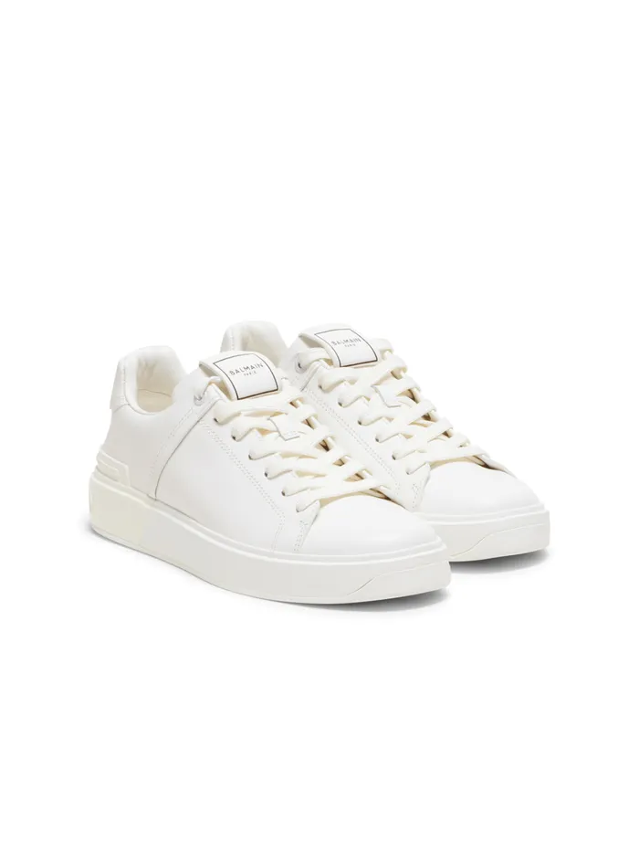 BCourt Trainers In Calfskin White Women Balmain Sneakers