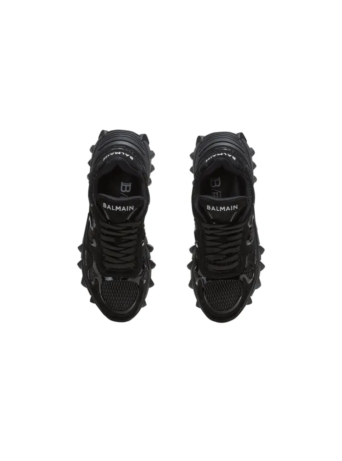 BEast Trainers In Leather Suede And Mesh Black Men Balmain Sneakers