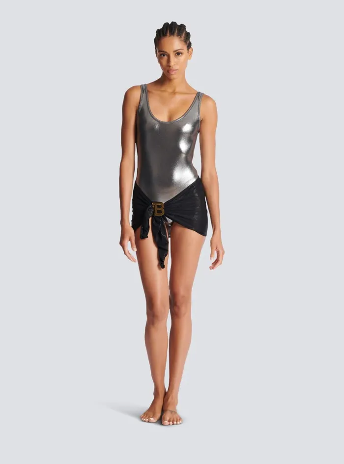 B Sarong Black Women Balmain Swimwear