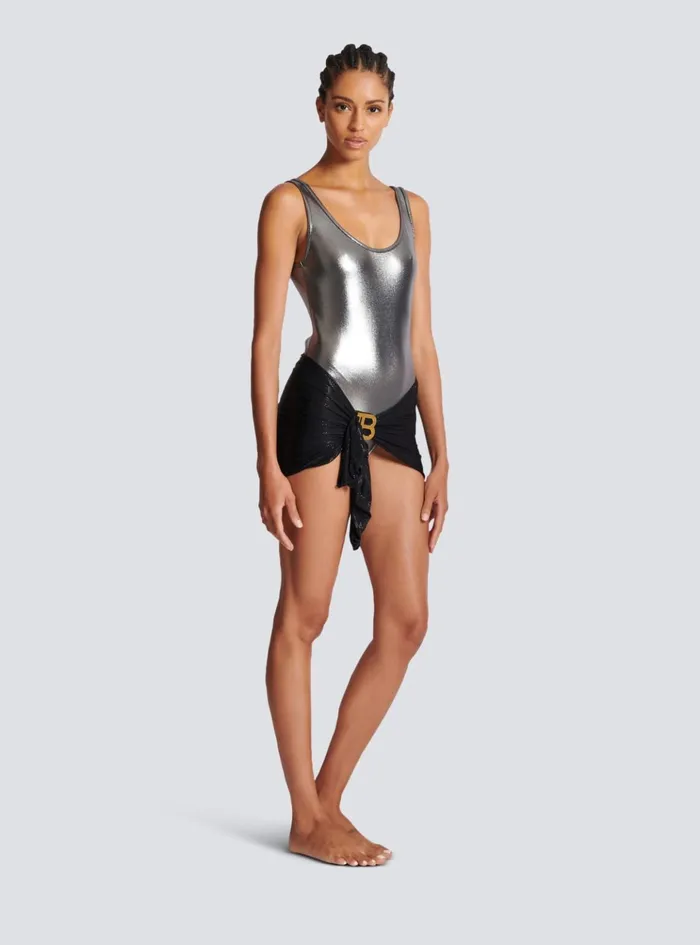 B Sarong Black Women Balmain Swimwear