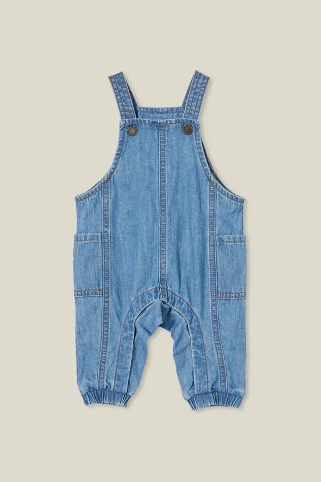 Baby Bottoms Cotton On Max Overall Airlie Light Blue Wash