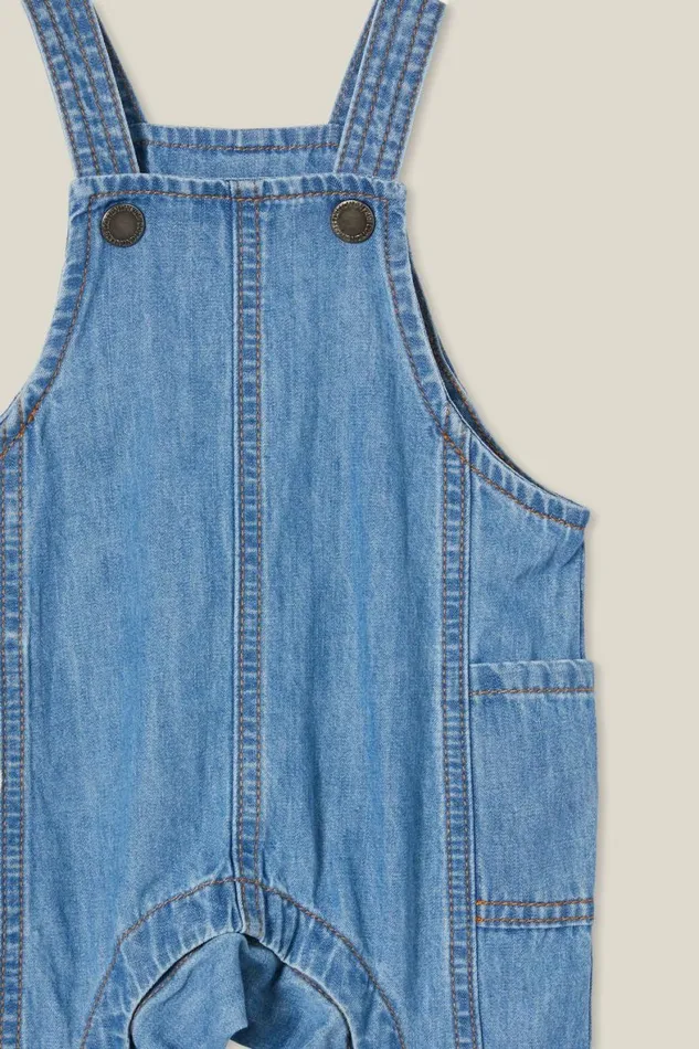 Baby Bottoms Cotton On Max Overall Airlie Light Blue Wash