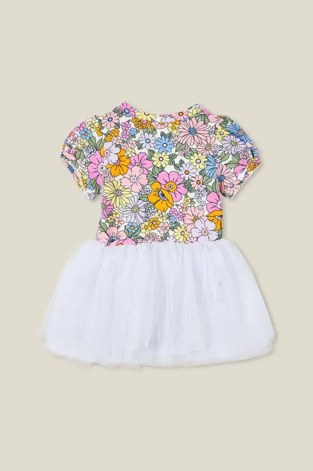 Baby Dresses and Skirts Cotton On Valerie Puff Sleeve Tulle Dress Vanillaquinn Floral